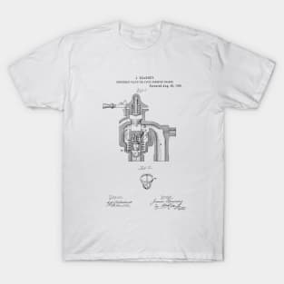 Engineer’s Valve for Fluid Pressure Brakes Vintage Patent Hand Drawing T-Shirt